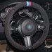 Loncky Auto Custom Fit OEM Black Suede Leather Car Steering Wheel 